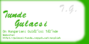 tunde gulacsi business card